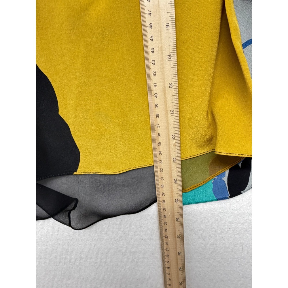 Tracy Reese Anthropologie Multicolor 100% Silk Geometric Blouse Top S NWOT New - Picture 7 of 9